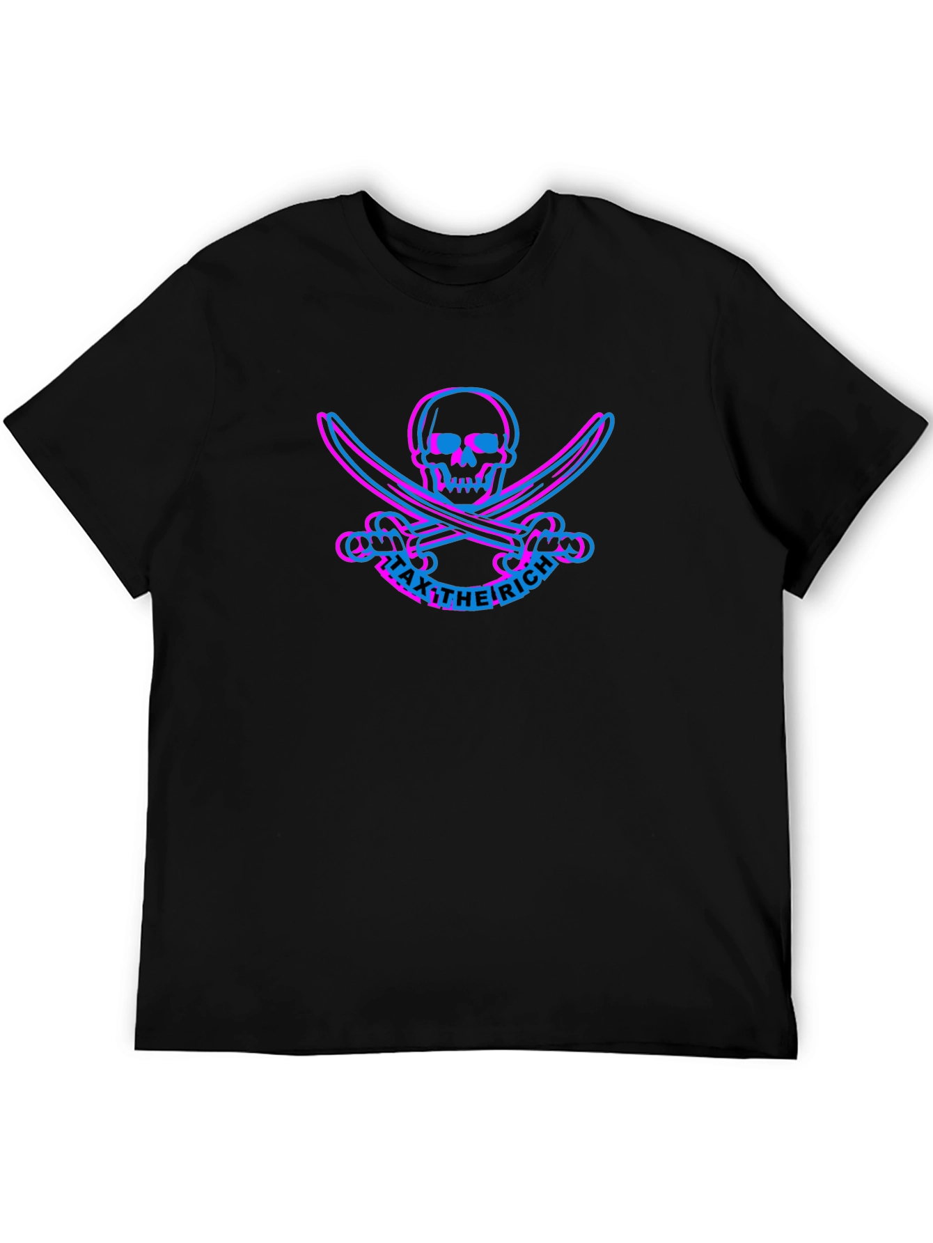 Tax the Rich Skull & Swords Black T-Shirt