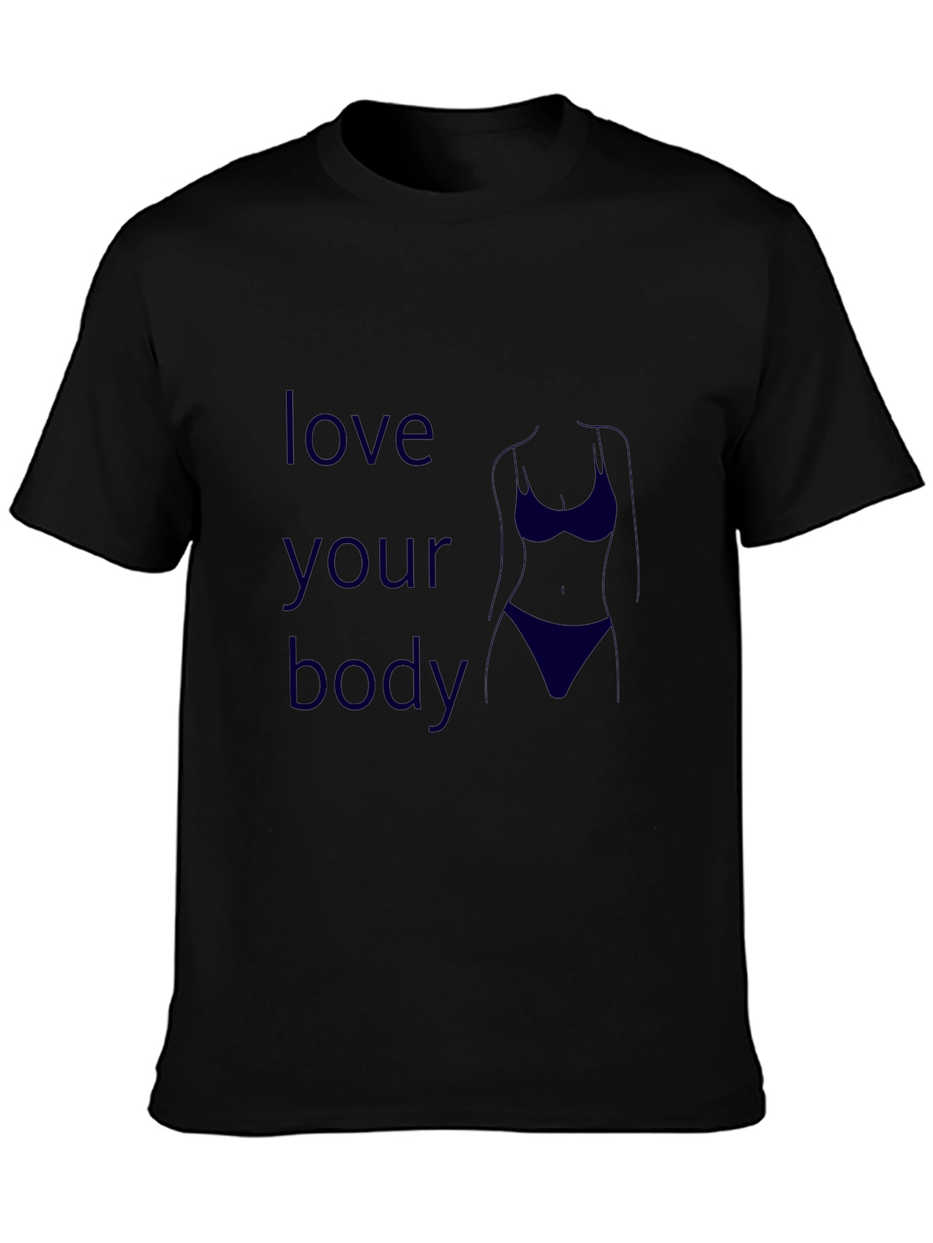 Love Your Body Graphic Tee - Black