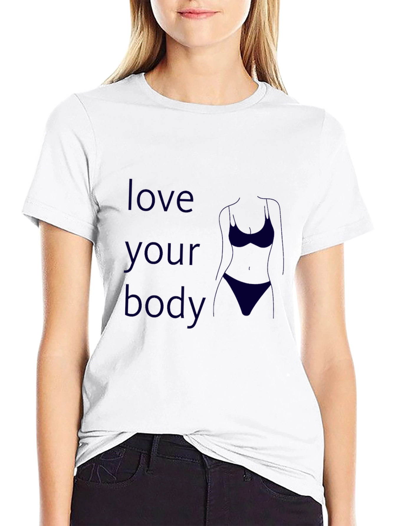 Love Your Body Graphic Tee - Black