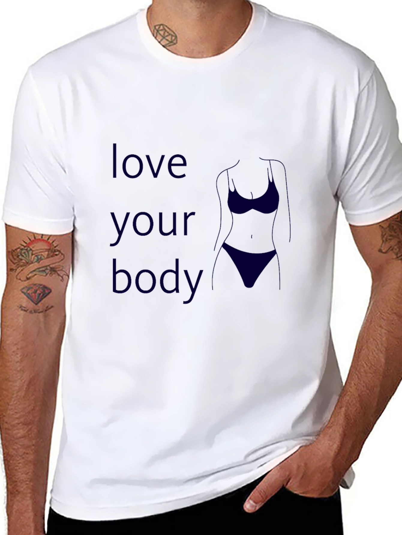 Love Your Body Graphic Tee - Black