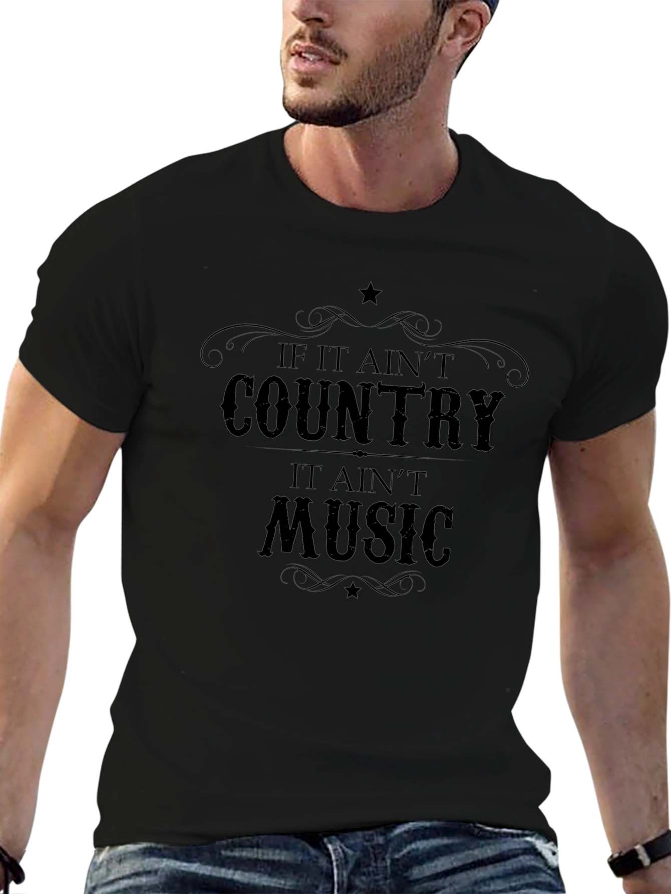 Country Music T-Shirt - Aint Country Aint Music