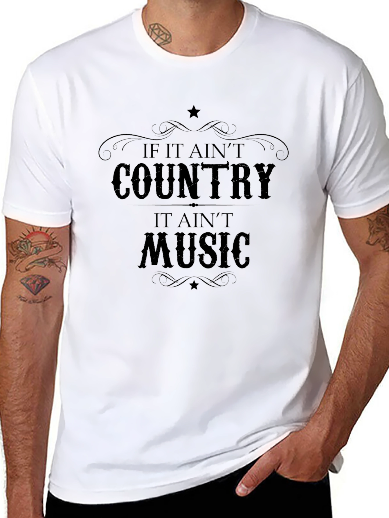 Country Music T-Shirt - Aint Country Aint Music