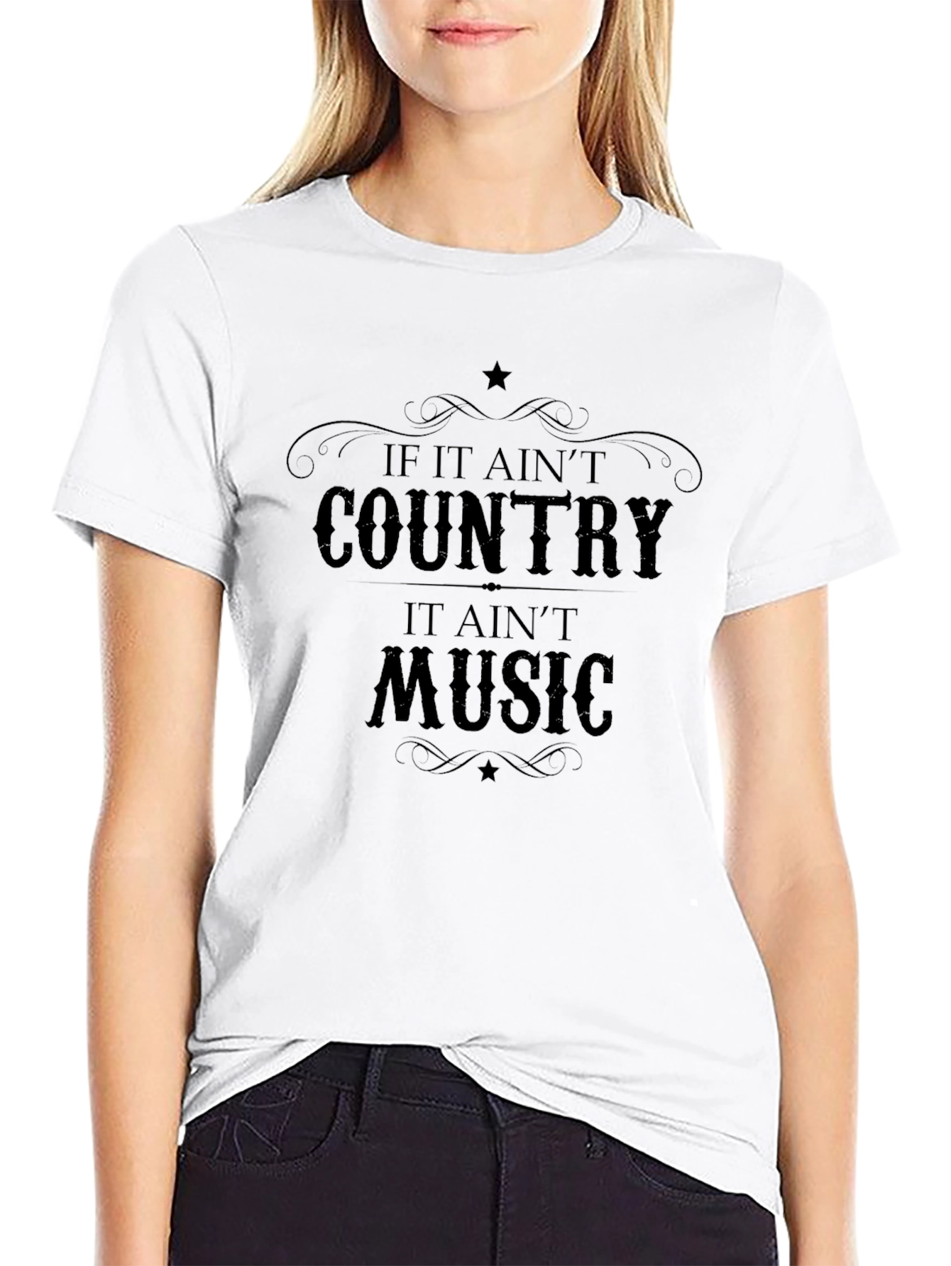 Country Music T-Shirt - Aint Country Aint Music