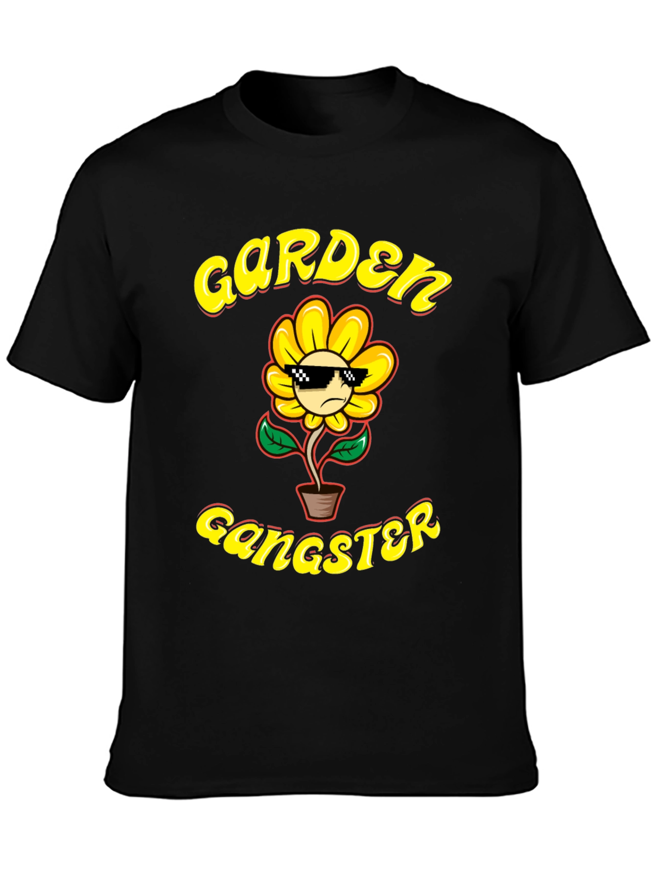 Garden Gangster T-Shirt - Cool Flower Design