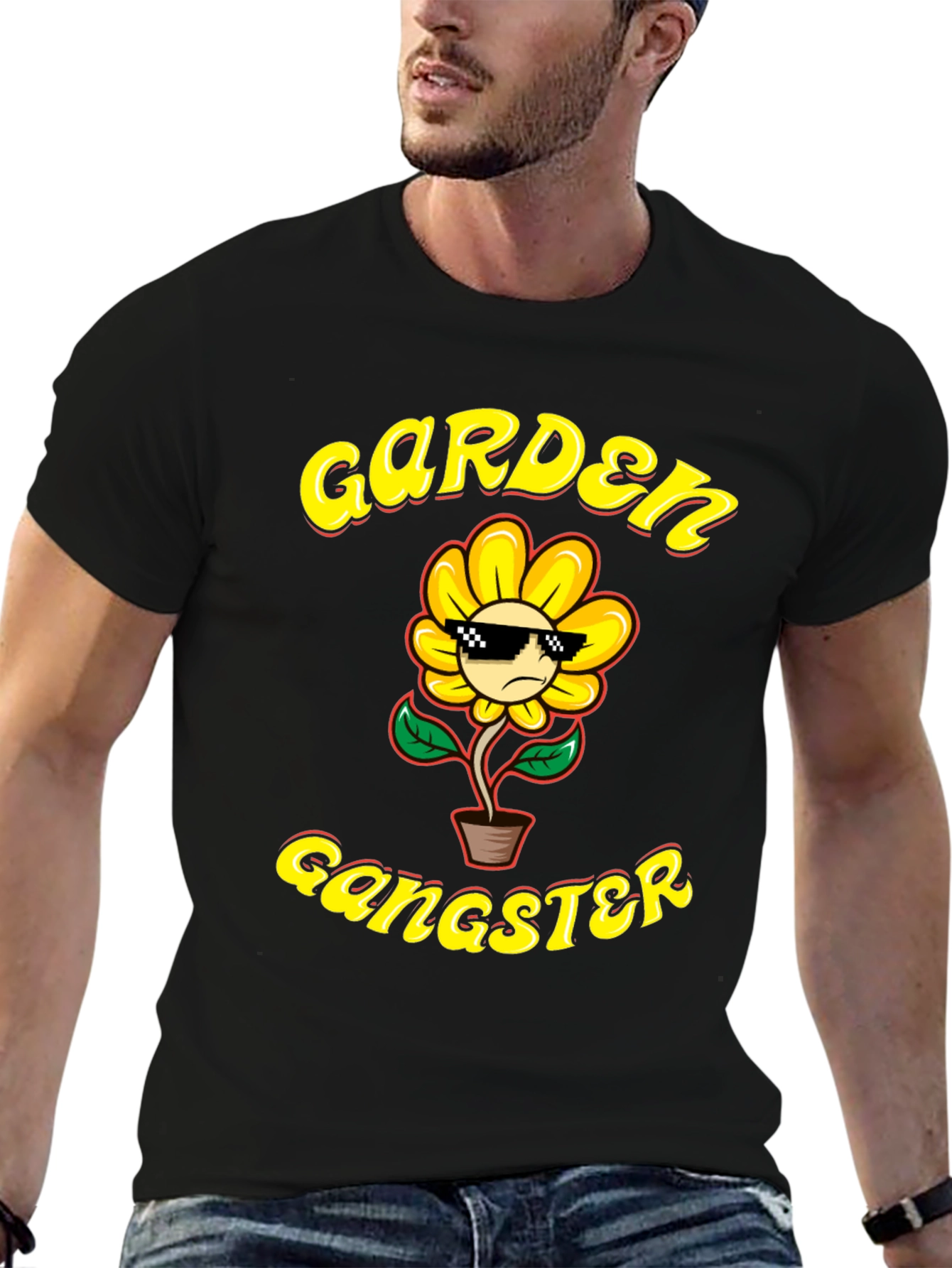 Garden Gangster T-Shirt - Cool Flower Design