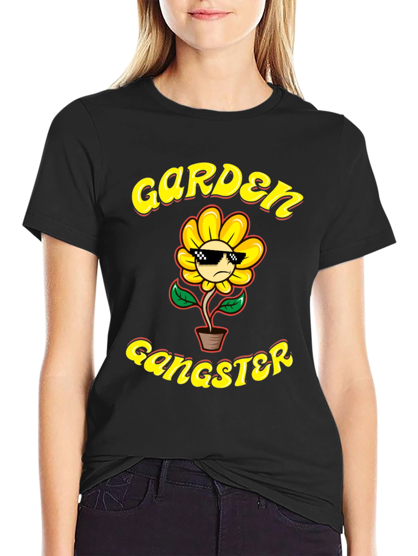 Garden Gangster T-Shirt - Cool Flower Design