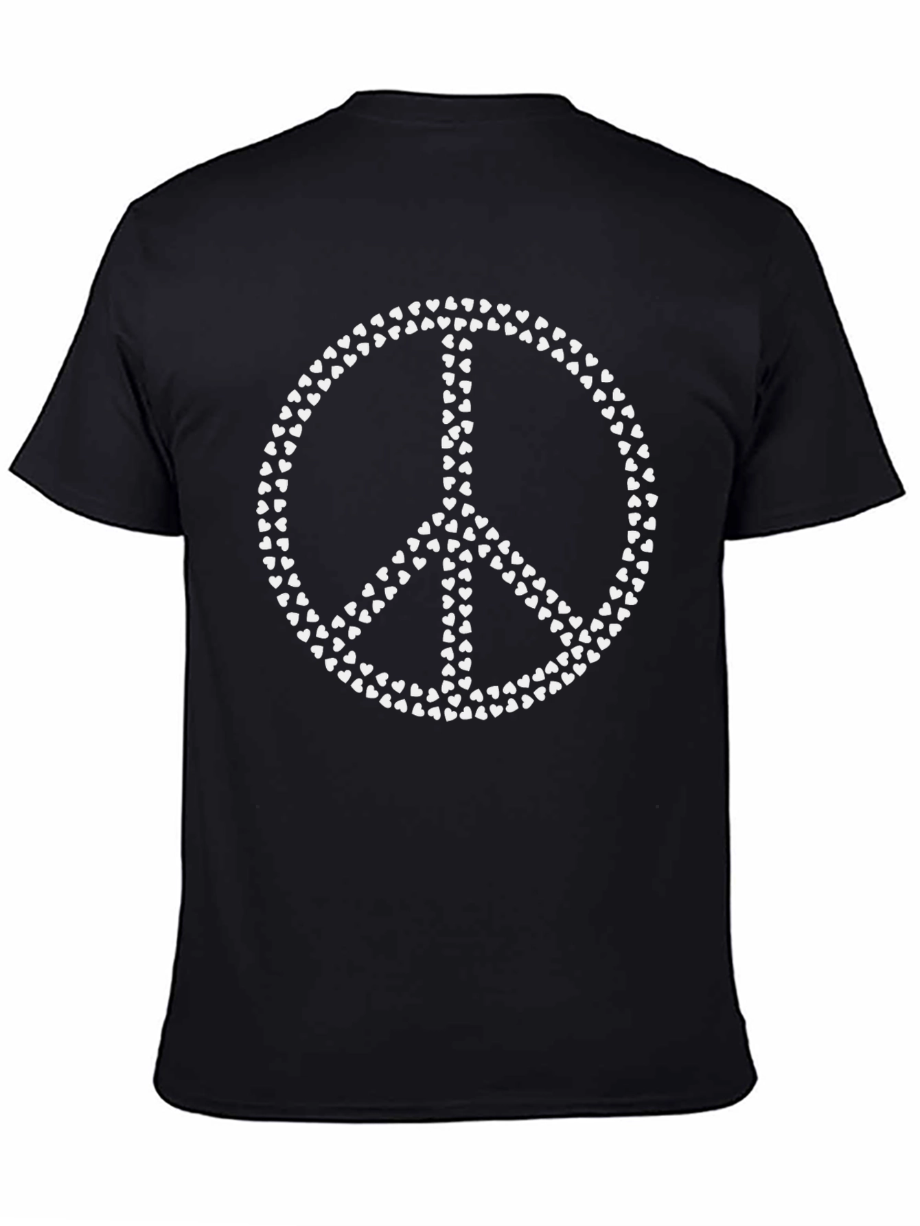Heart Peace Sign Black T-Shirt