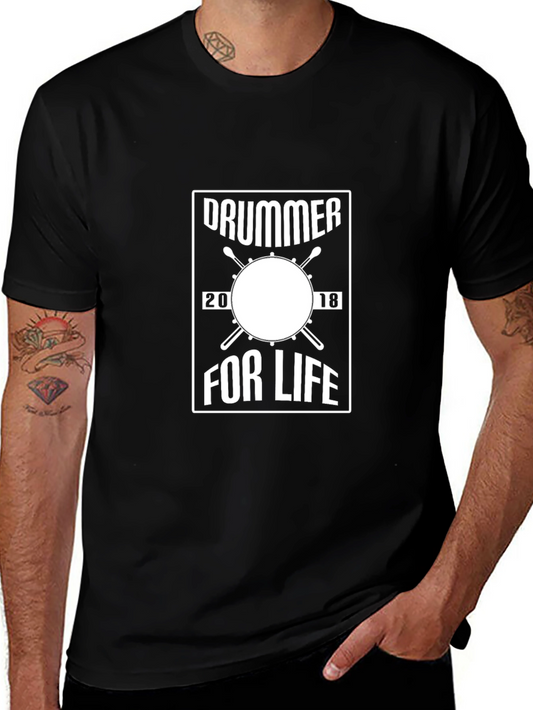 Drummer for Life Black T-Shirt