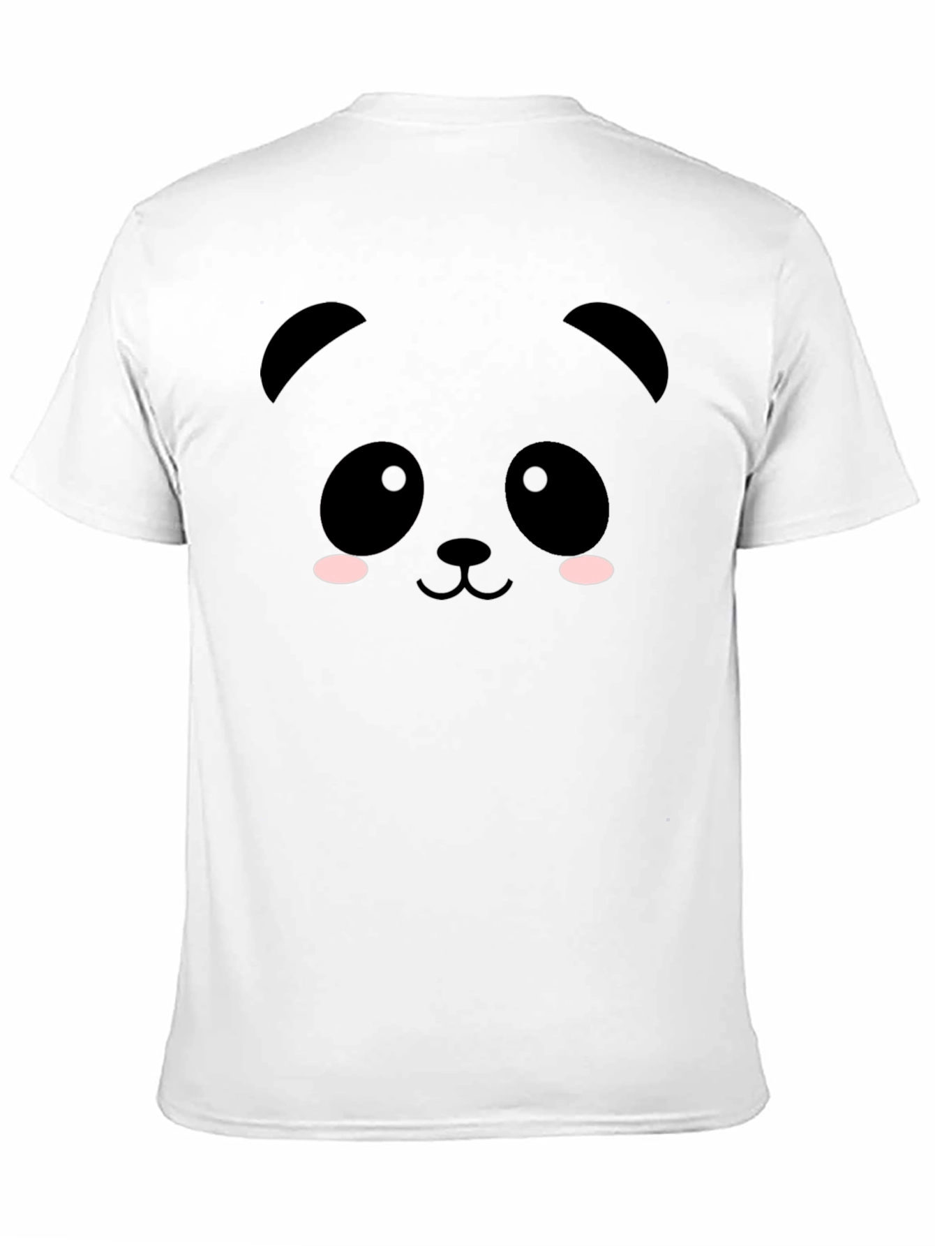 Cute Panda Face Black T-Shirt