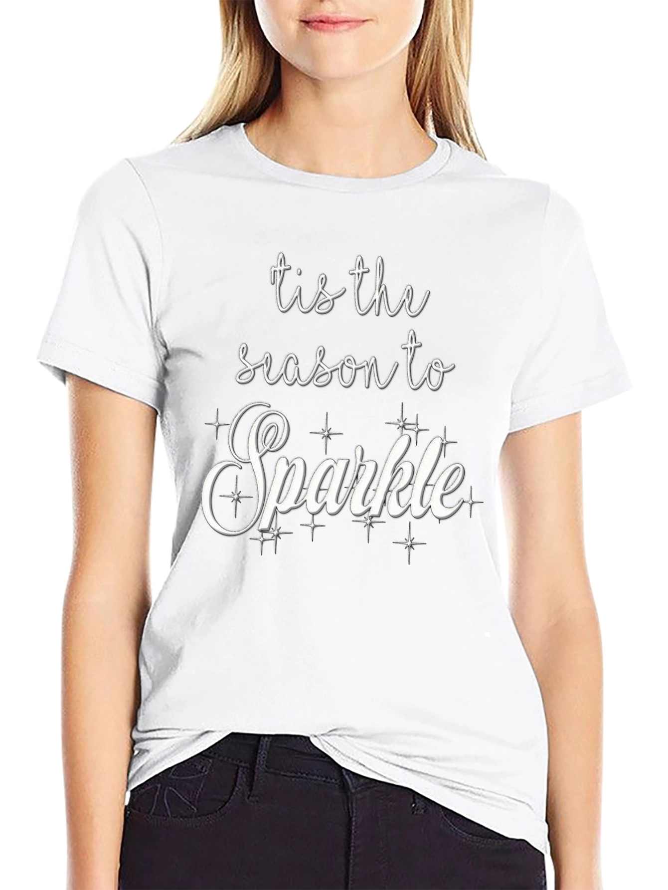 Tis the Season to Sparkle Black T-Shirt