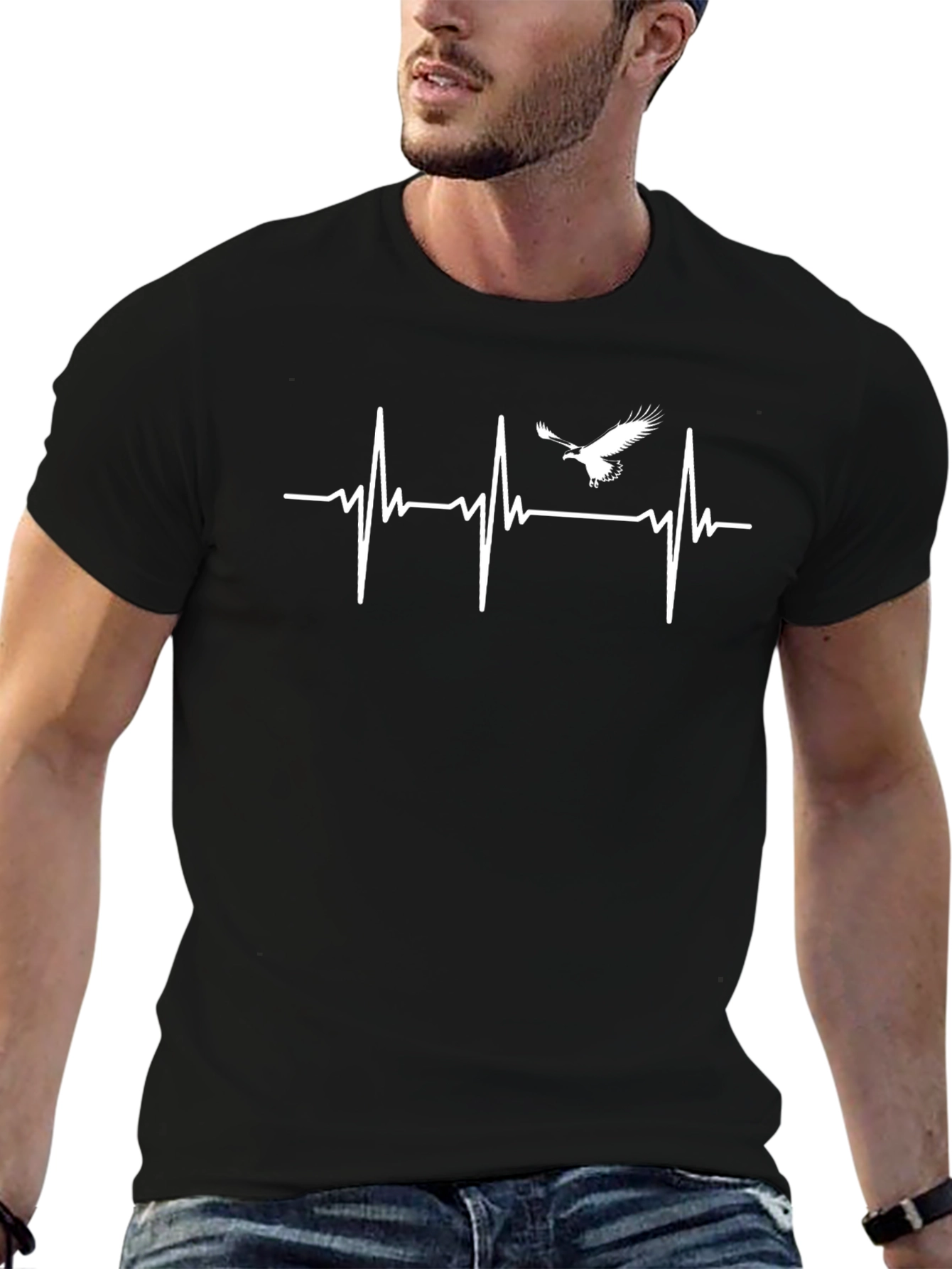 Eagle Heartbeat Black T-Shirt