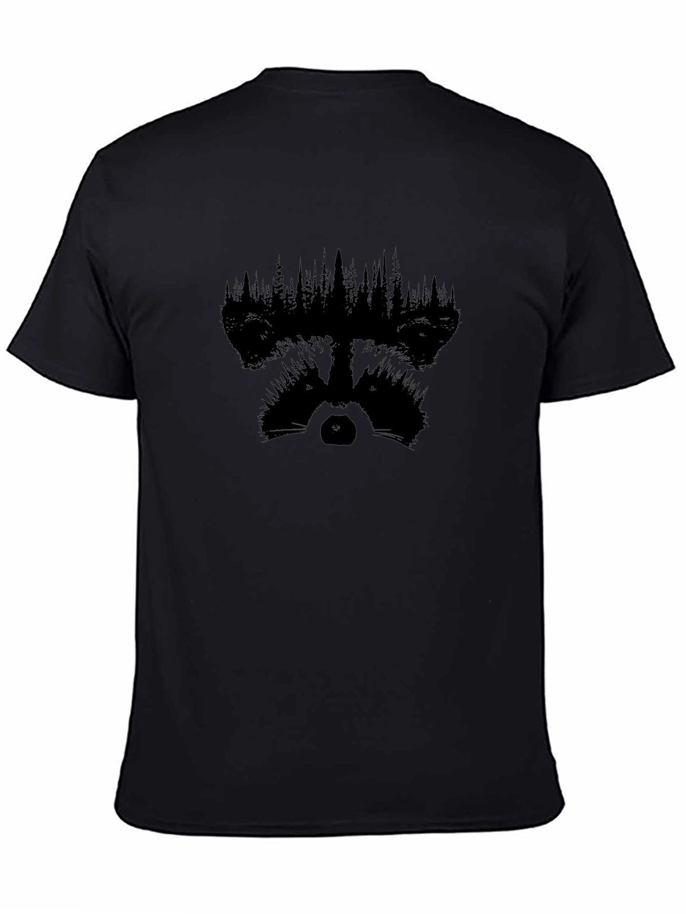 Raccoon Forest Graphic Print T-Shirt