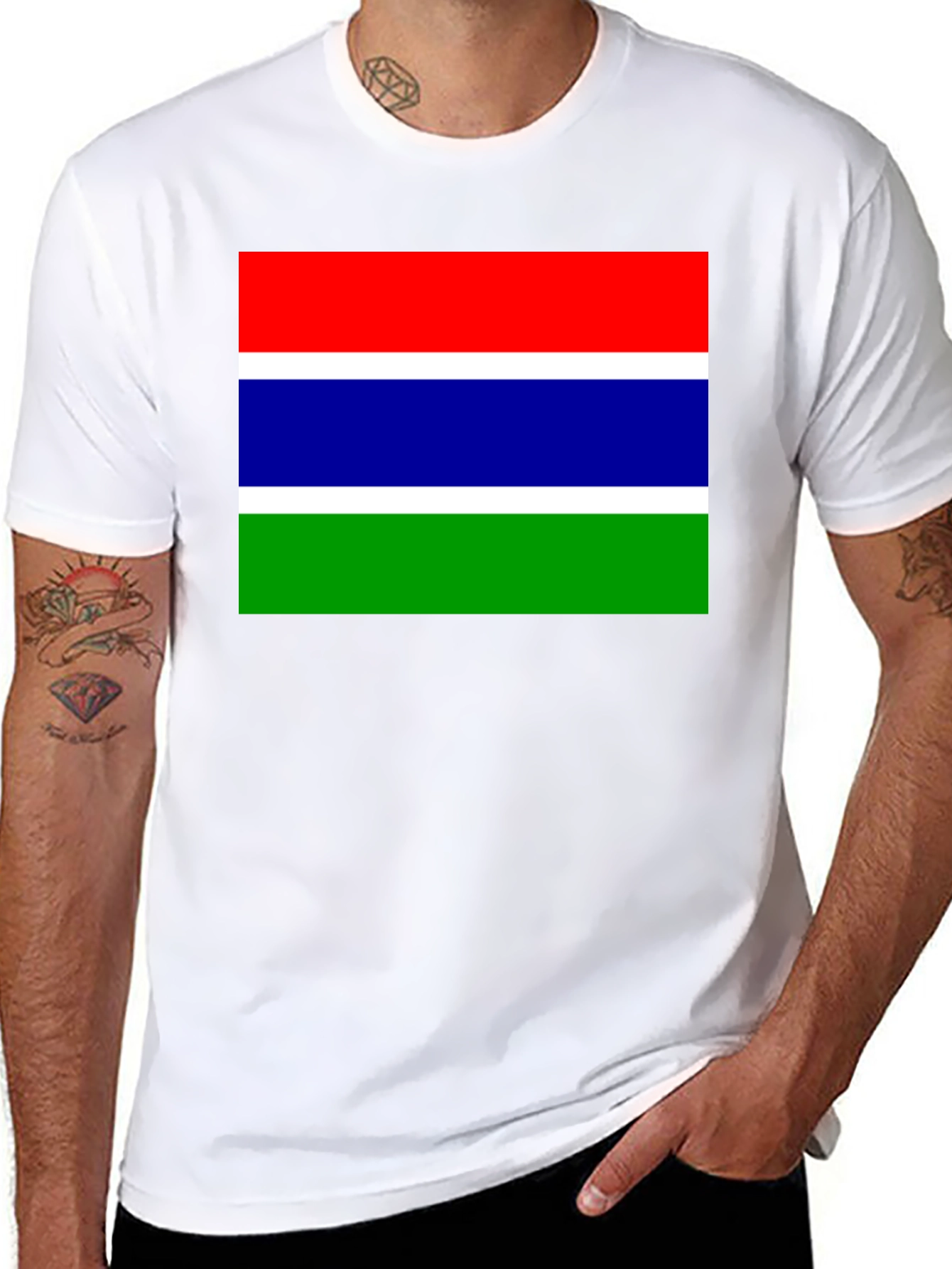 Gambia Flag T-Shirt - Patriotic Pride