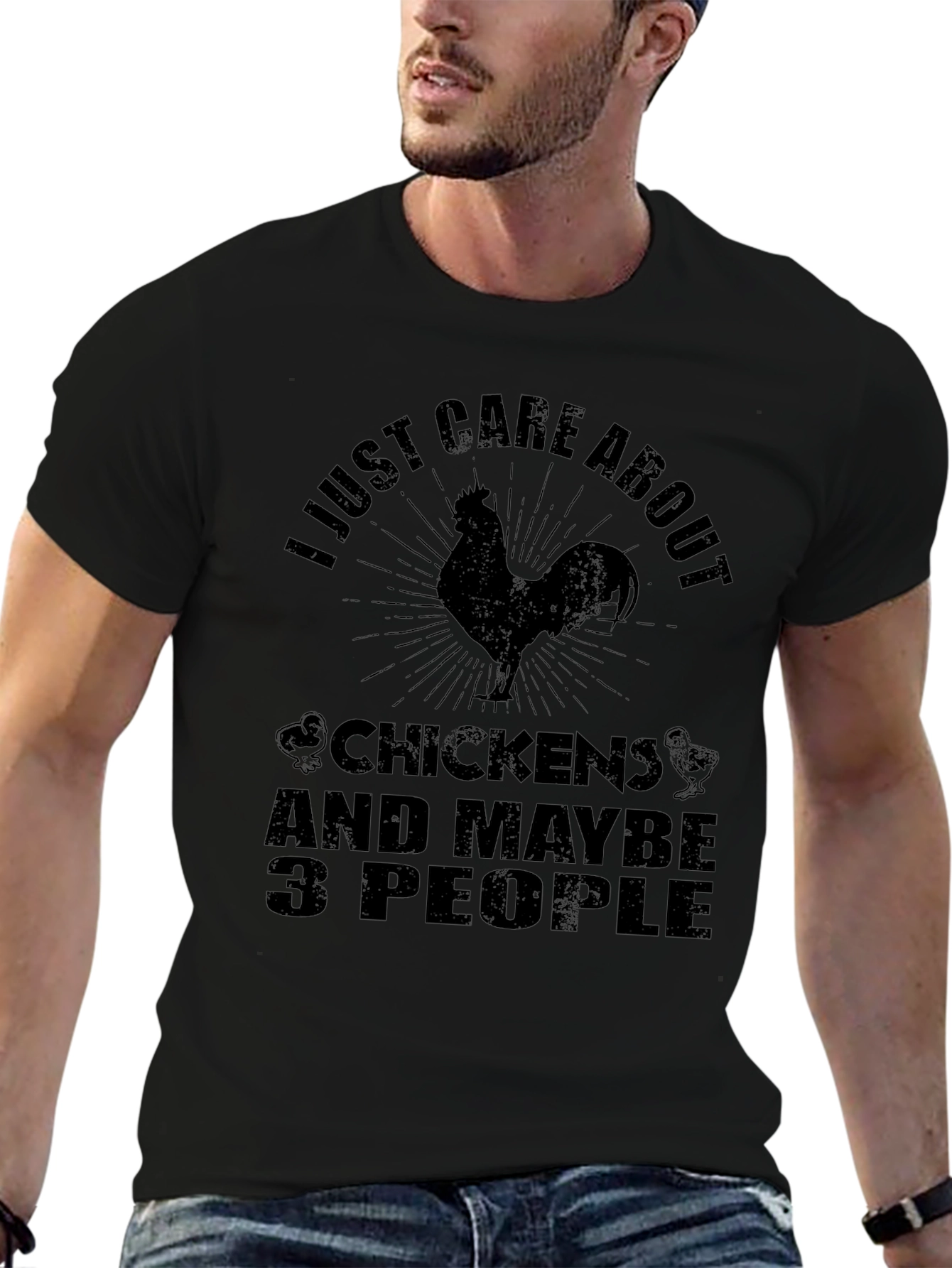 Chicken Lover T-Shirt - I Just Care About Chickens