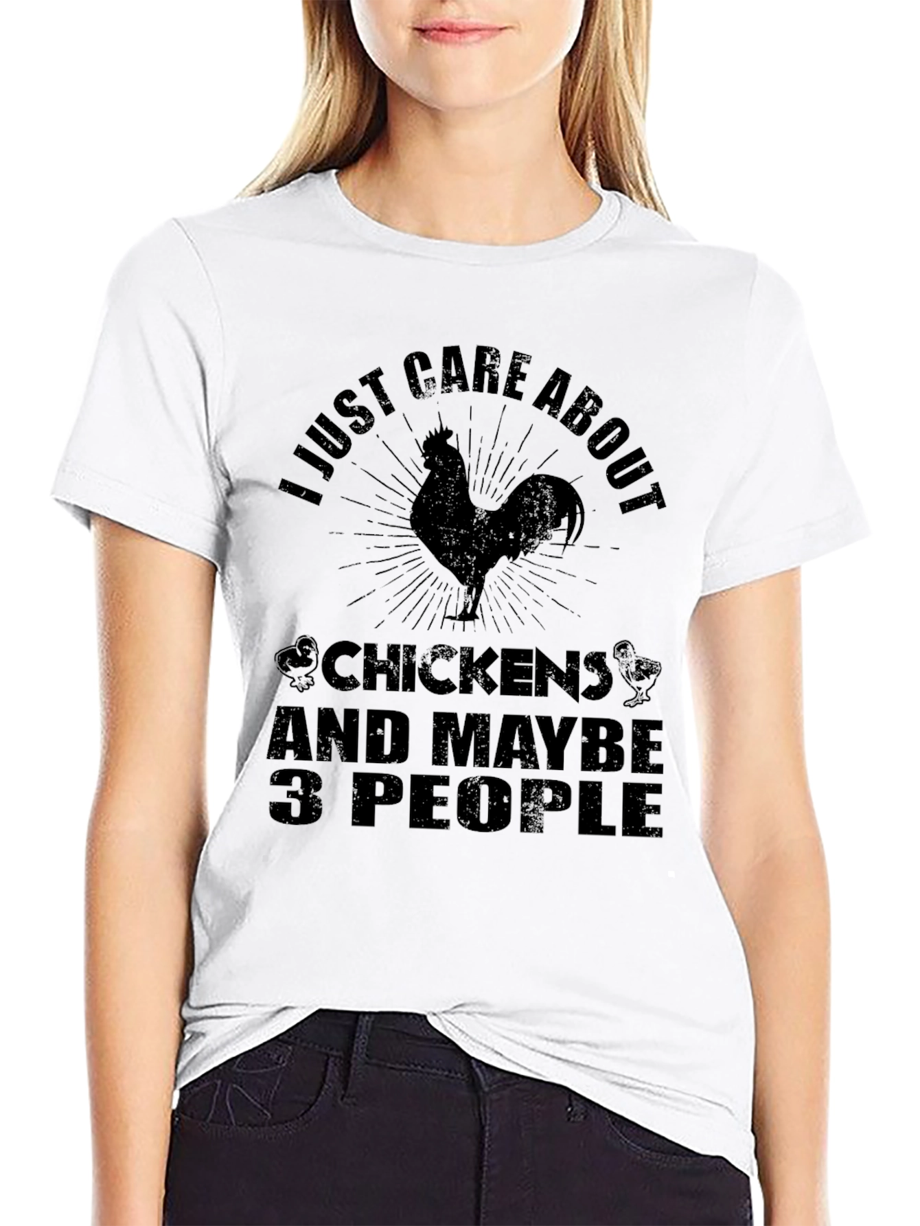 Chicken Lover T-Shirt - I Just Care About Chickens