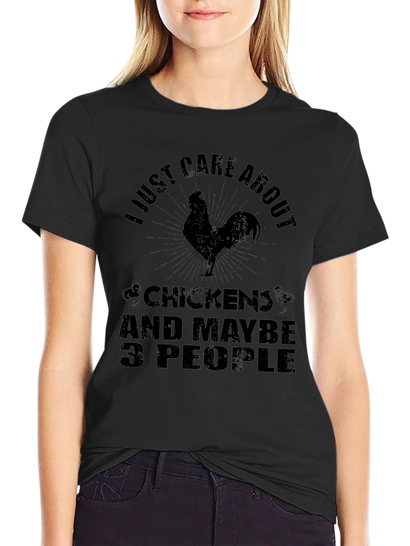 Chicken Lover T-Shirt - I Just Care About Chickens