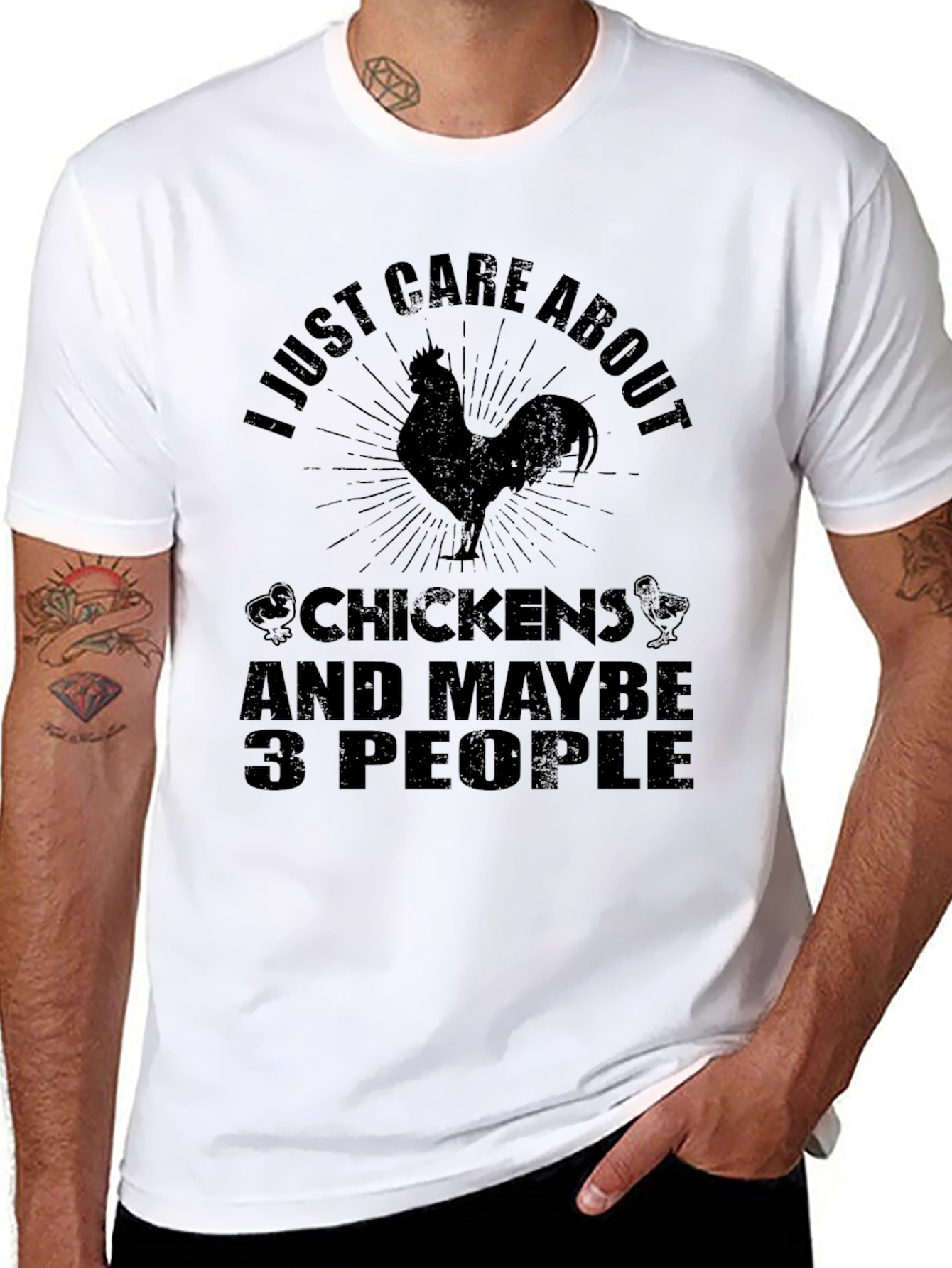 Chicken Lover T-Shirt - I Just Care About Chickens