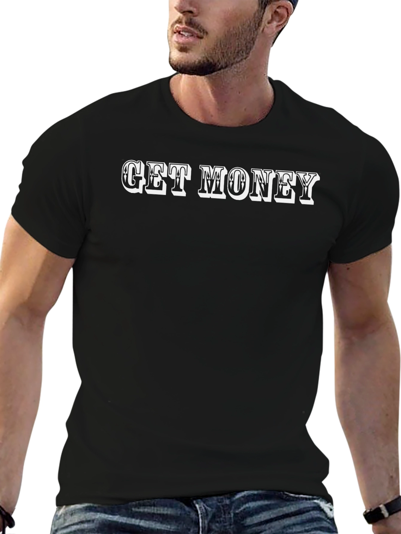 Get Money Graphic Tee - Black Casual Shirt