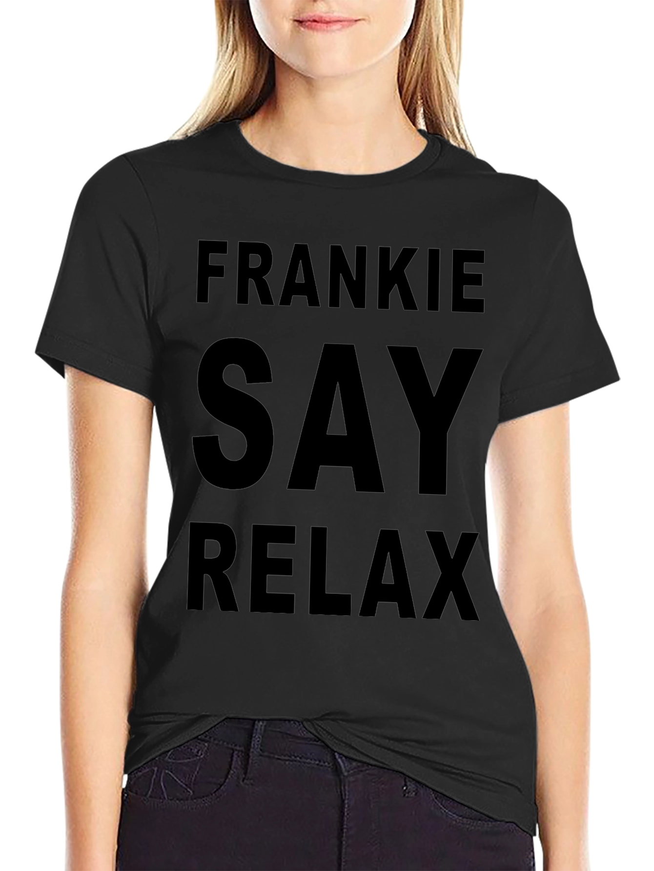 Frankie Say Relax Black T-Shirt