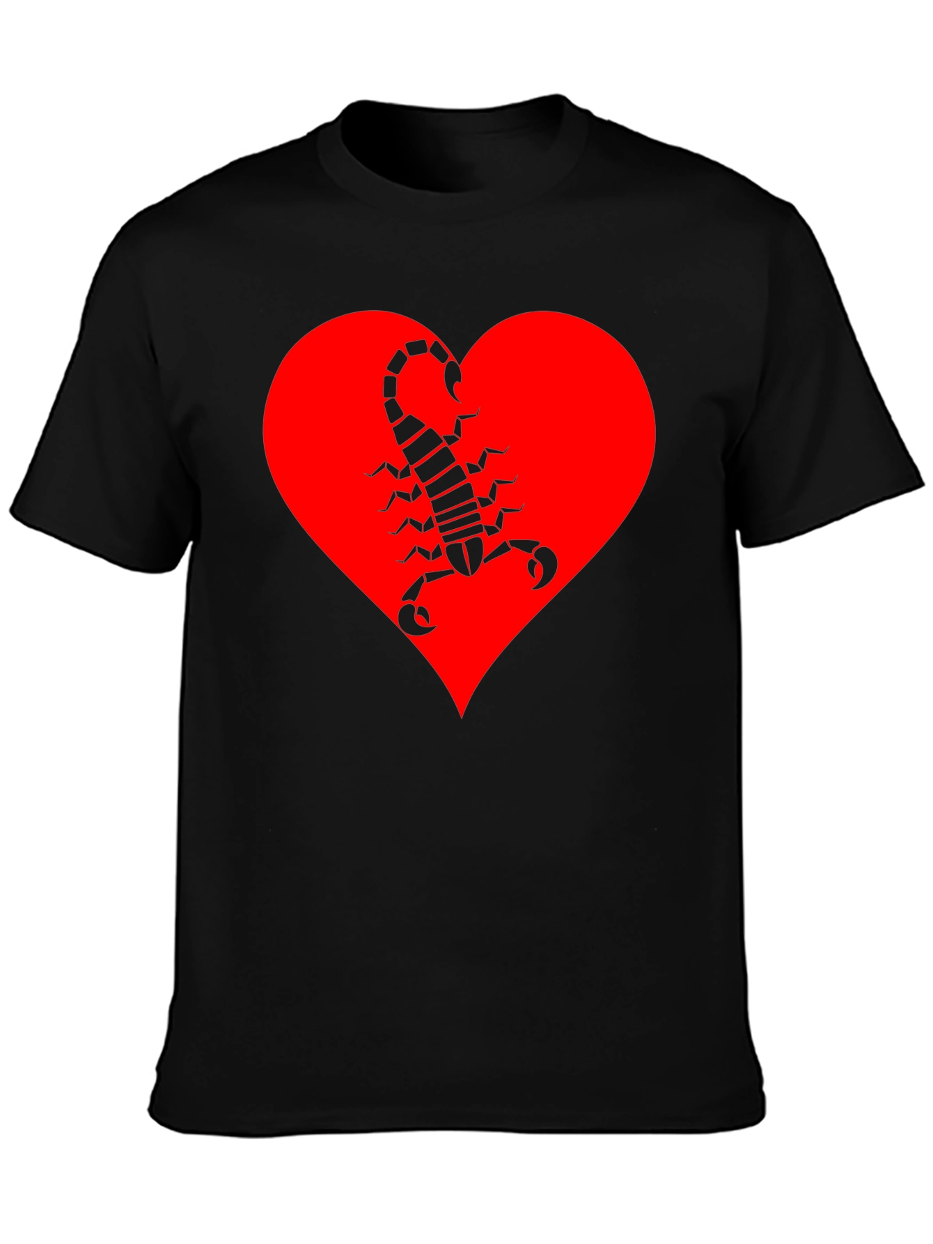 Scorpion Heart Graphic Black T-Shirt