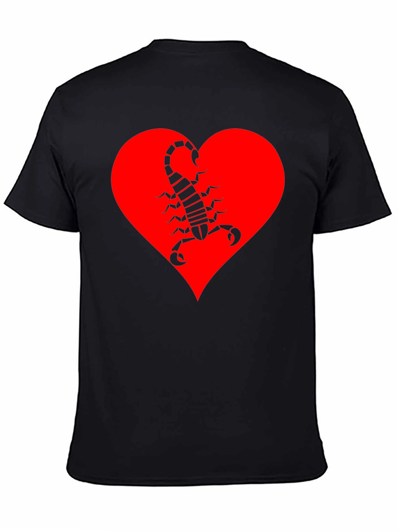 Scorpion Heart Graphic Black T-Shirt