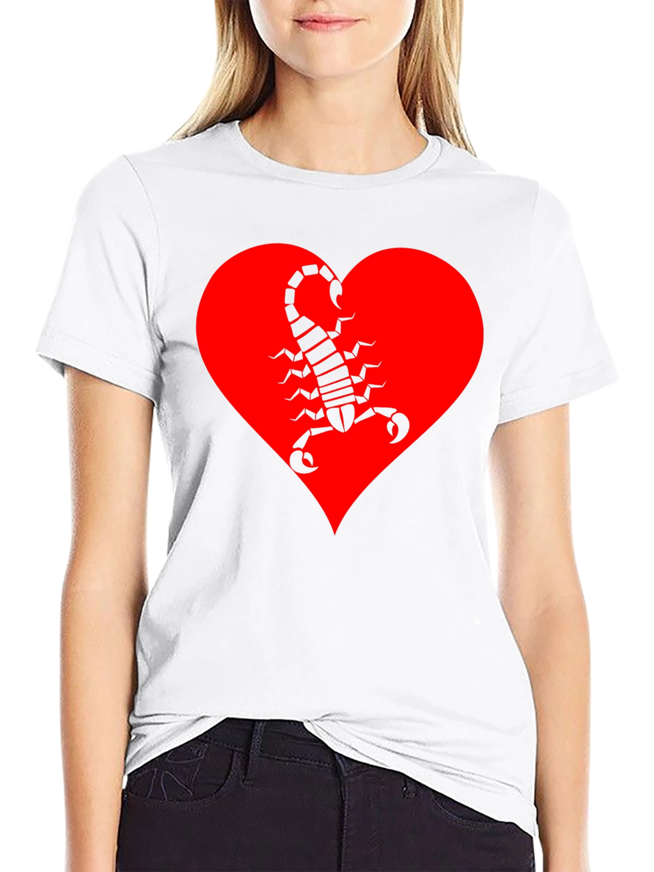Scorpion Heart Graphic Black T-Shirt