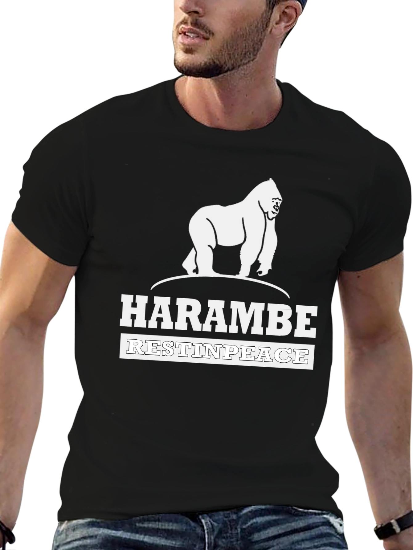 Harambe Rest In Peace Graphic Tee