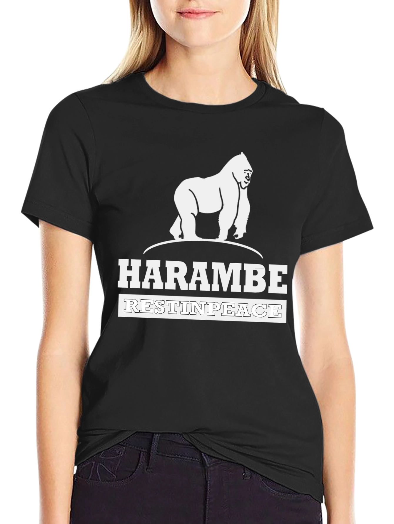 Harambe Rest In Peace Graphic Tee