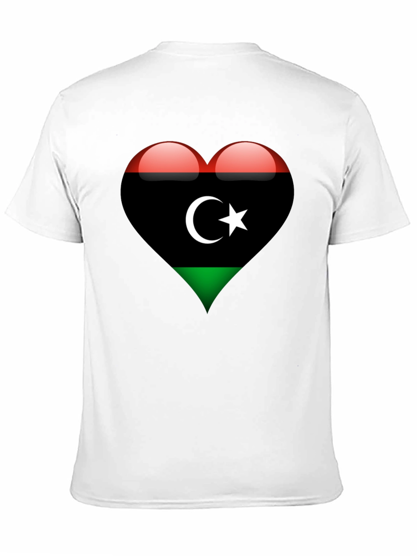 Libya Flag Heart T-Shirt - Show Your Love!