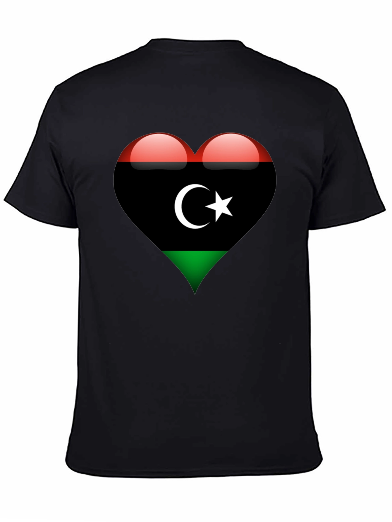 Libya Flag Heart T-Shirt - Show Your Love!
