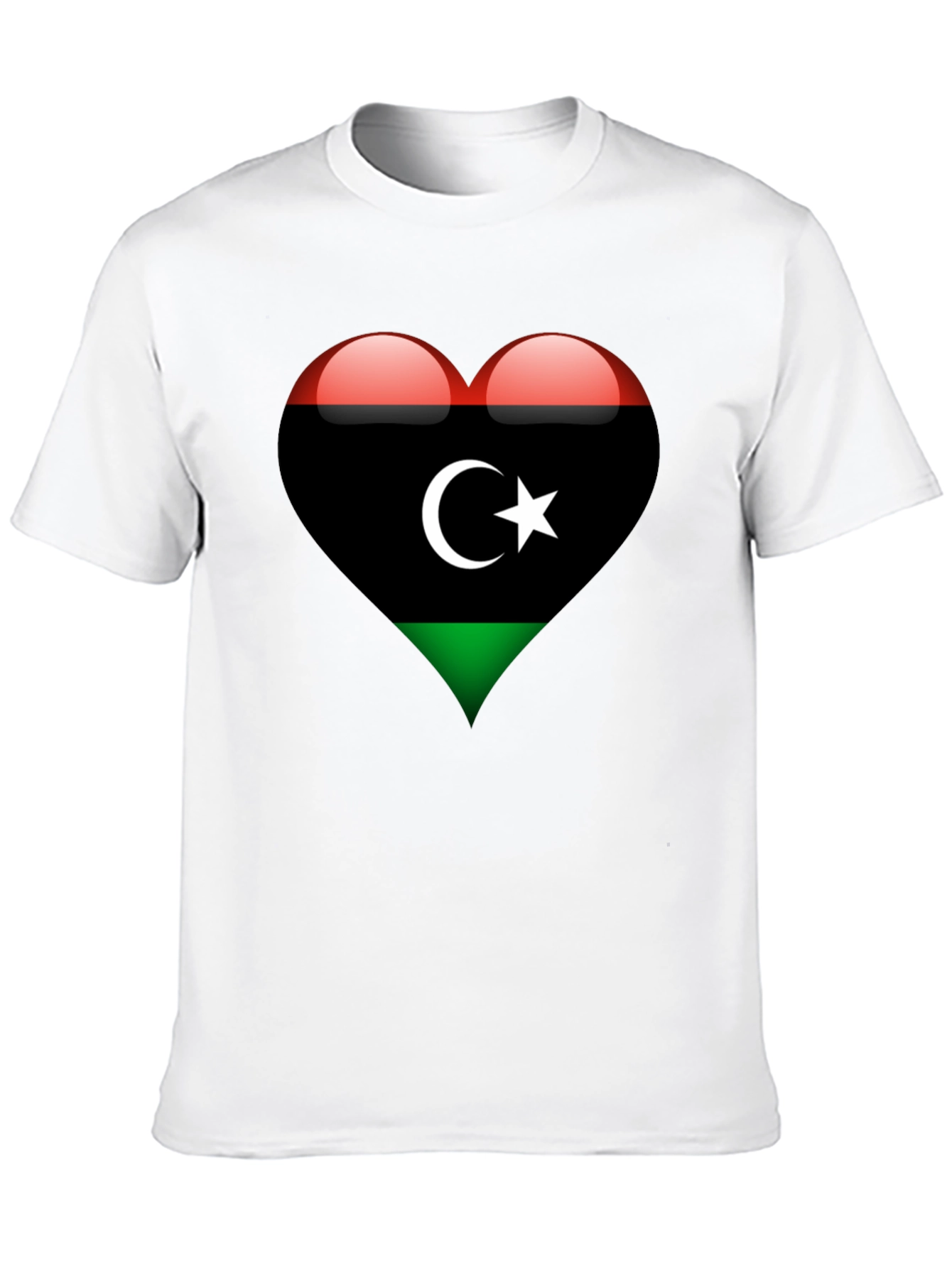 Libya Flag Heart T-Shirt - Show Your Love!