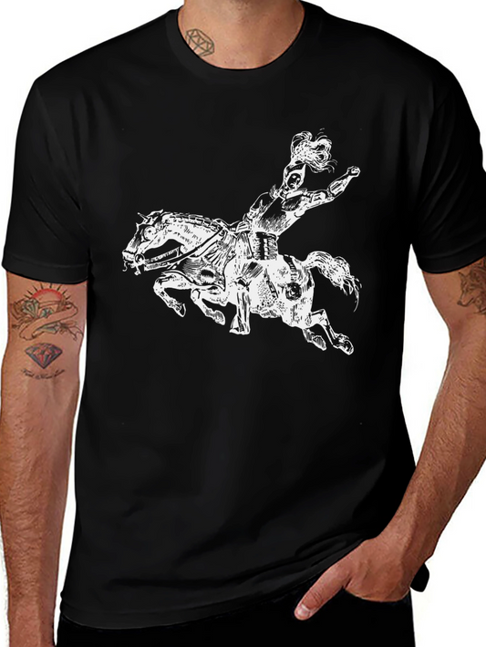 Centaur Graphic Tee - Black Cotton T-Shirt