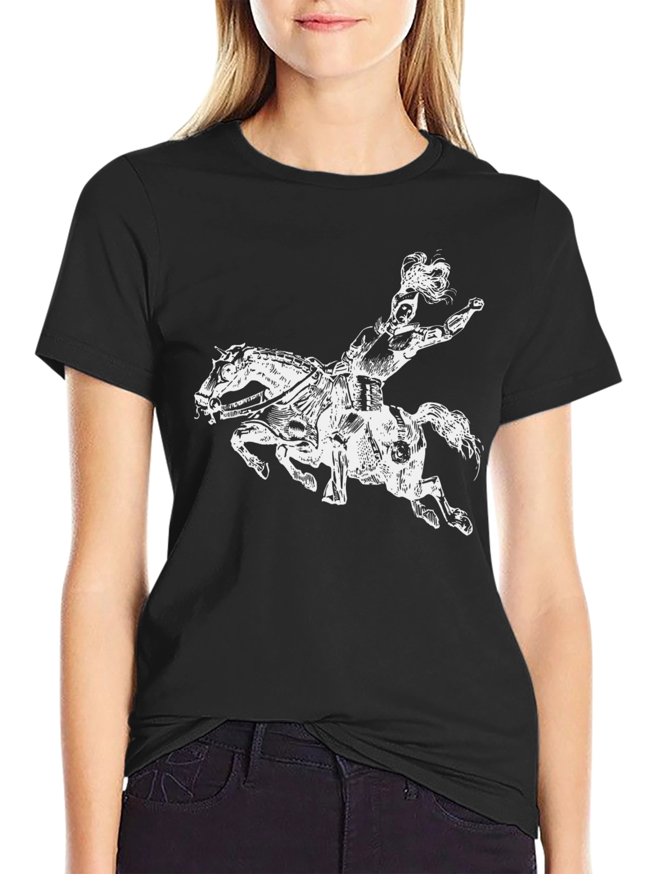 Centaur Graphic Tee - Black Cotton T-Shirt