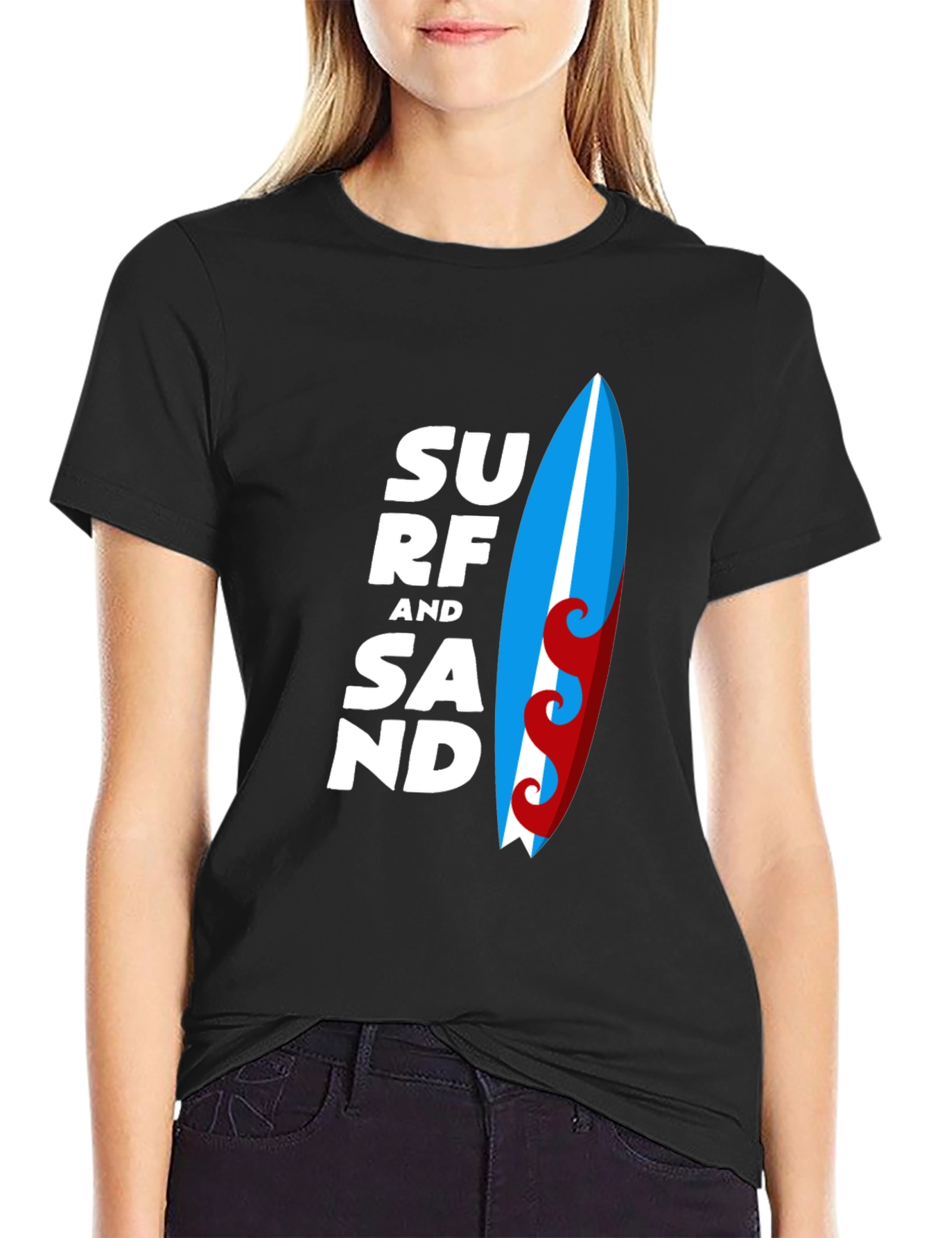 Surf and Sand Graphic T-Shirt - Black