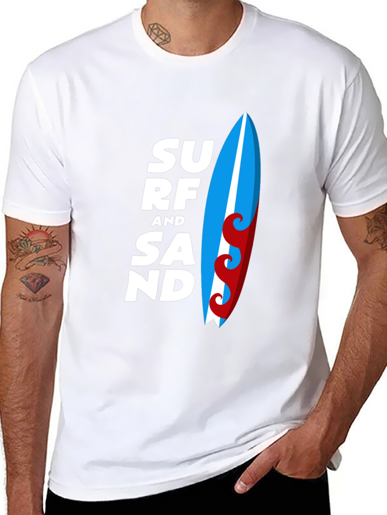 Surf and Sand Graphic T-Shirt - Black