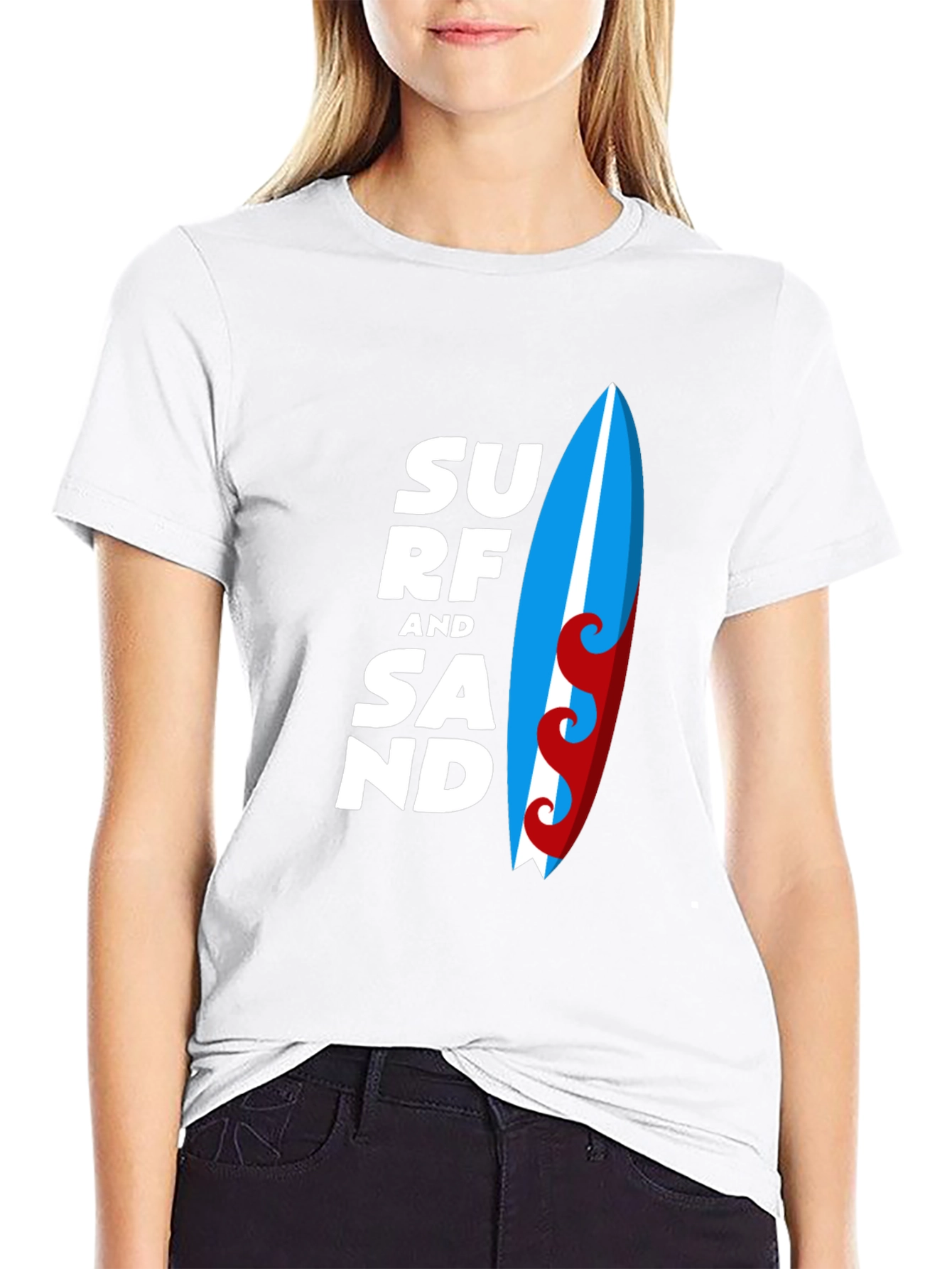 Surf and Sand Graphic T-Shirt - Black