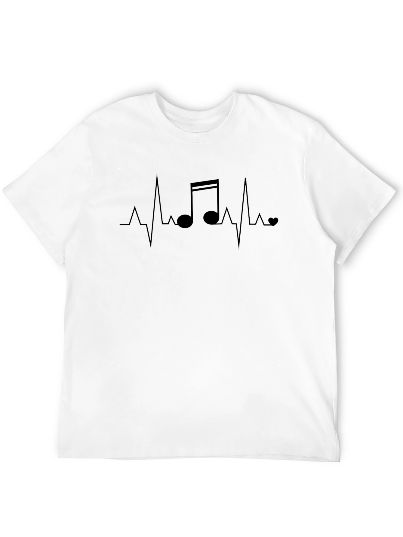 Music Heartbeat T-Shirt - Black Graphic Tee