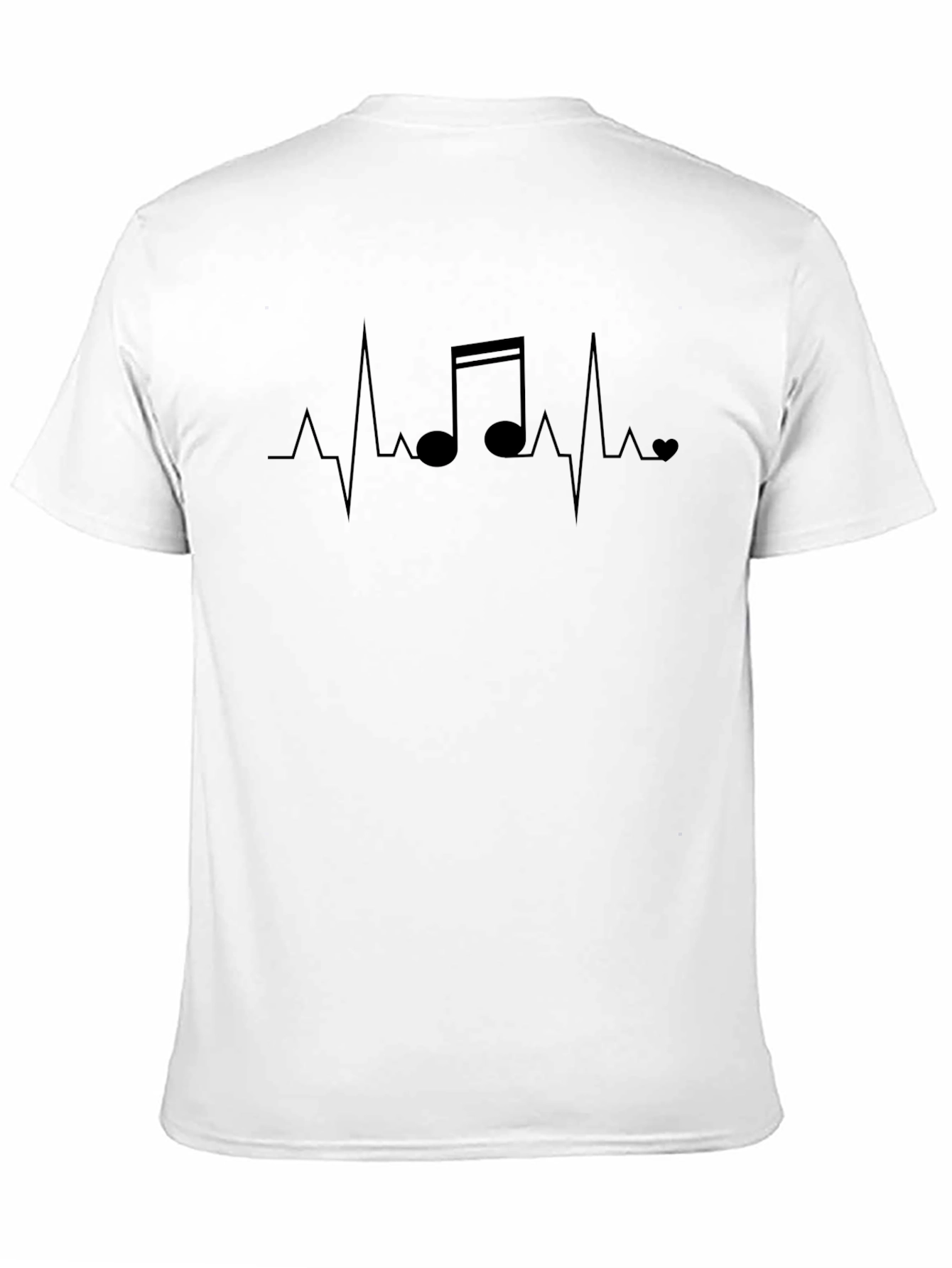 Music Heartbeat T-Shirt - Black Graphic Tee
