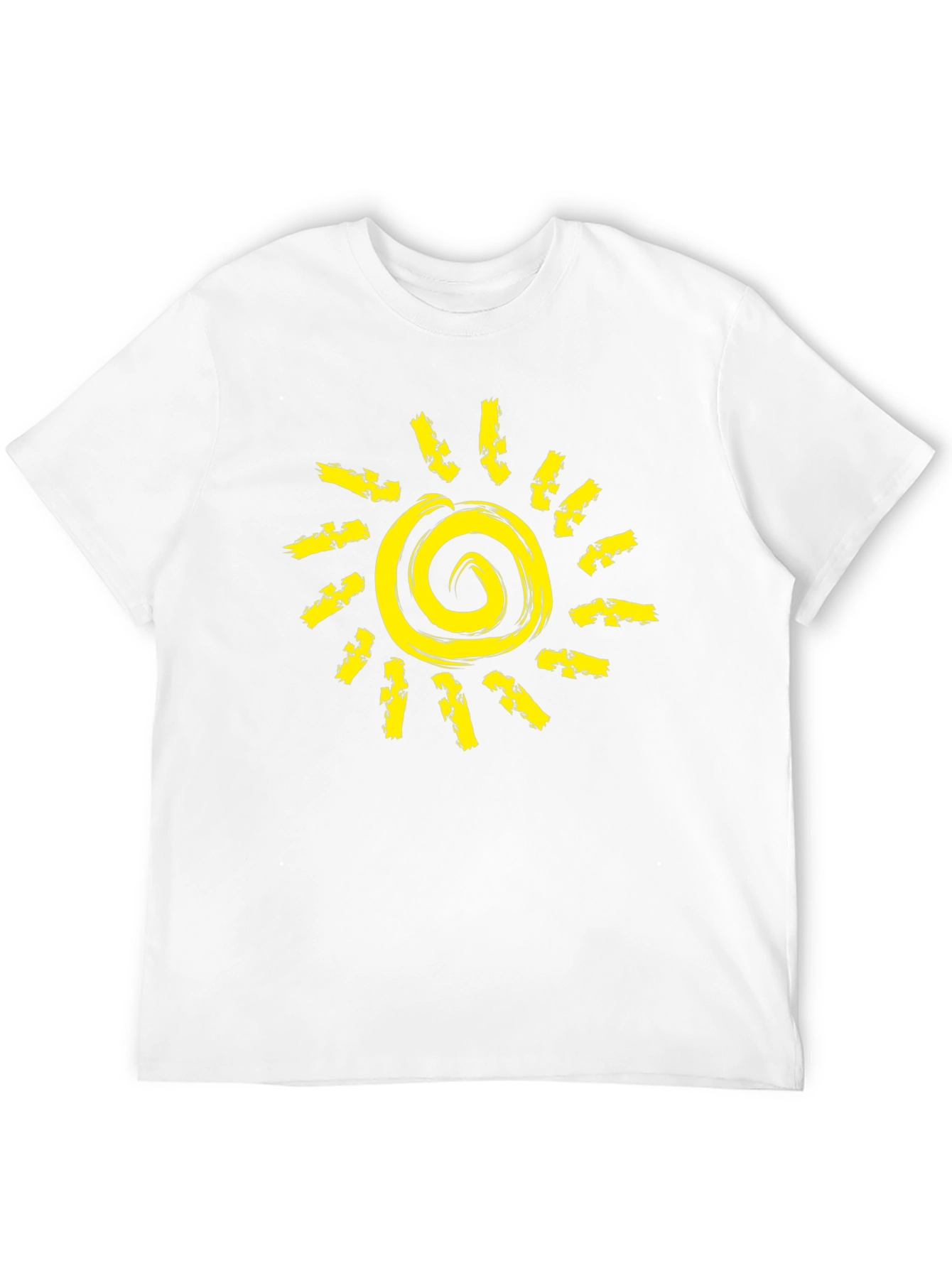 Sunshine Graphic Tee - Black Cotton Crew Neck T-Shirt