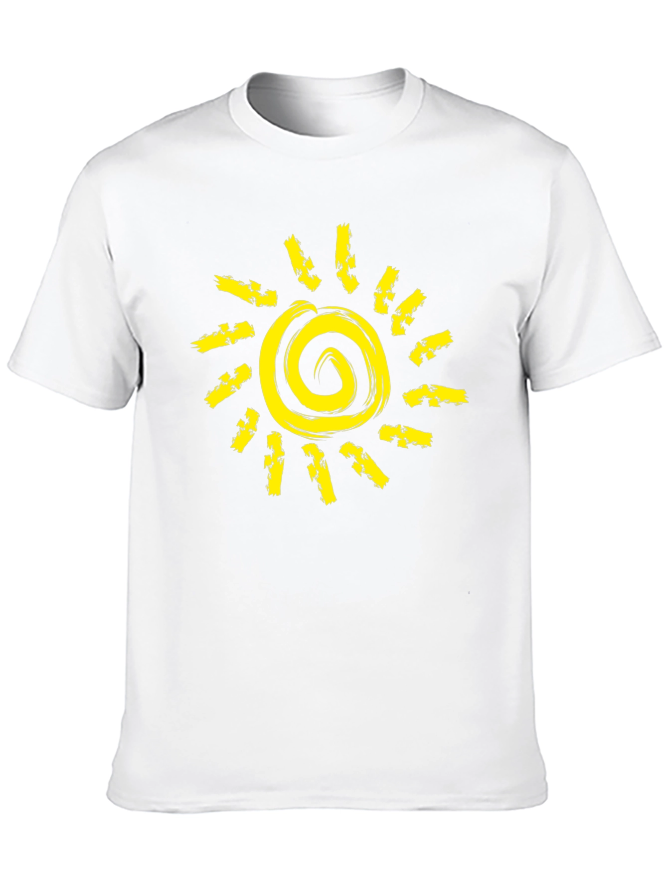 Sunshine Graphic Tee - Black Cotton Crew Neck T-Shirt