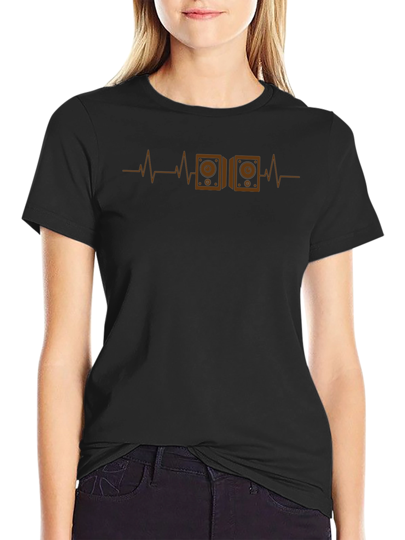 Speaker Heartbeat T-Shirt - Music Lover Tee
