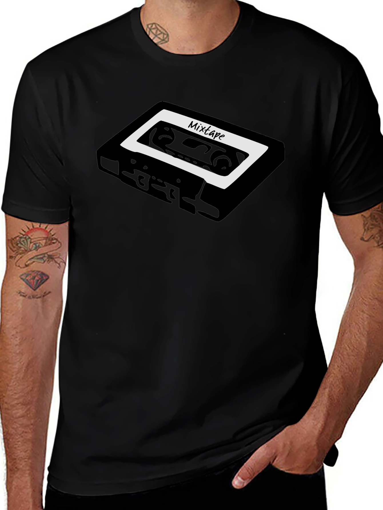 Mixtape Graphic Tee - Retro Cassette Design