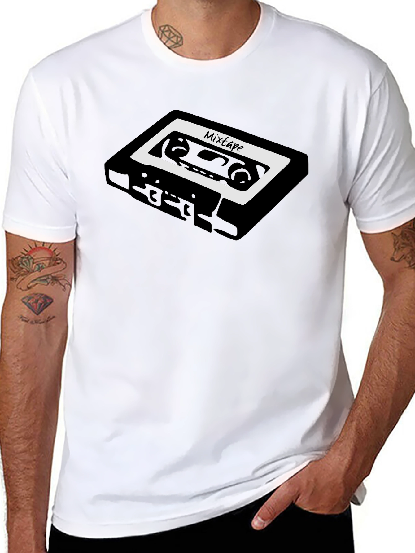 Mixtape Graphic Tee - Retro Cassette Design