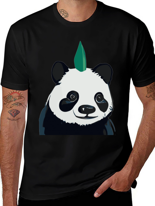 Panda Unicorn Graphic Tee - Mens Black T-Shirt