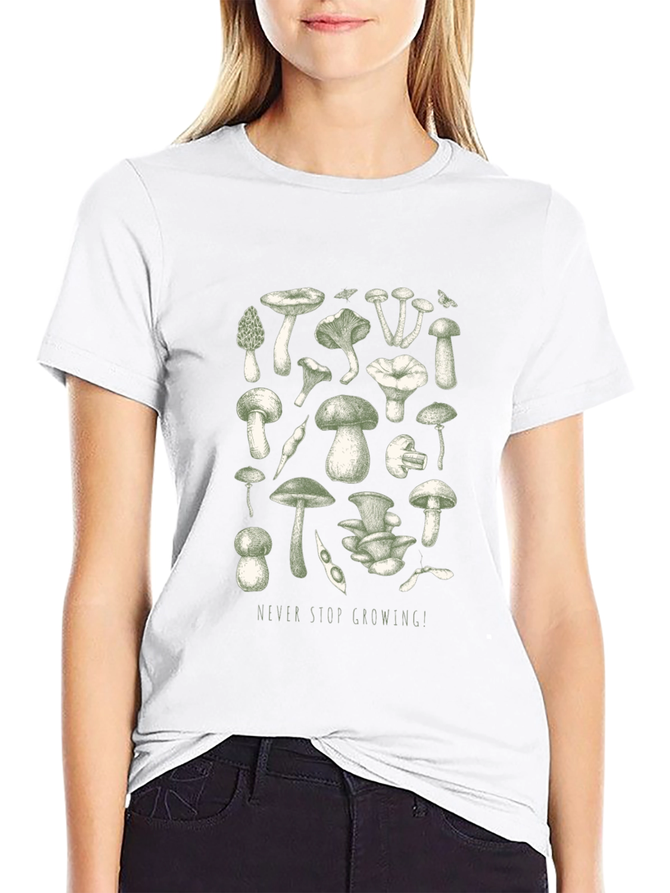 Mushroom Print Graphic Tee