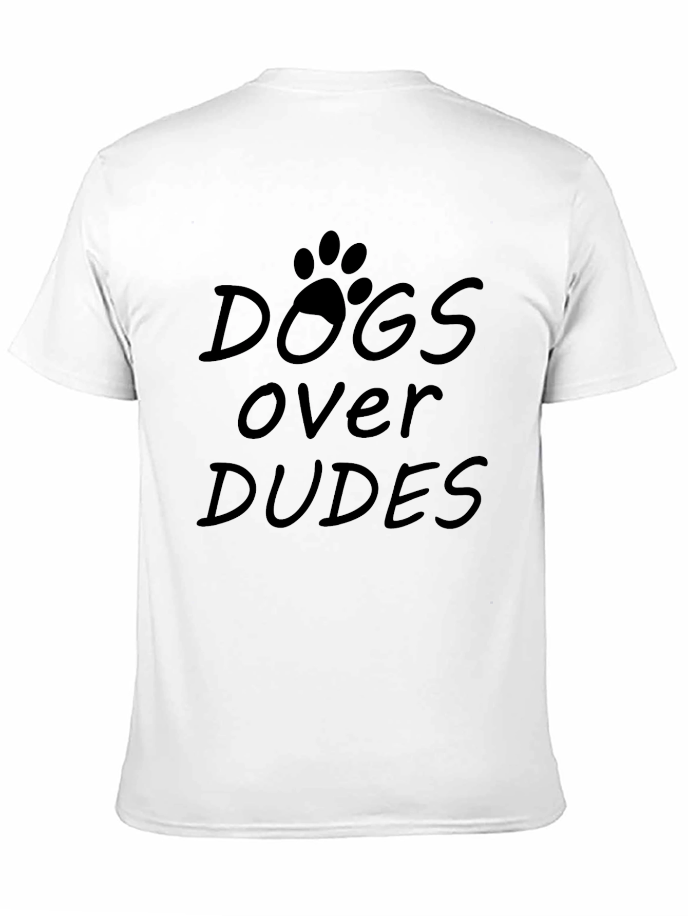 Dogs Over Dudes T-Shirt - Black Casual Style
