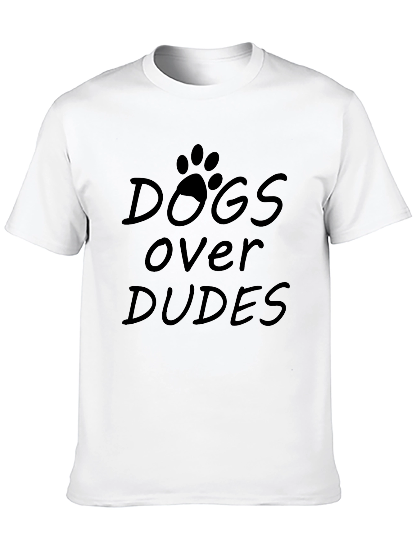 Dogs Over Dudes T-Shirt - Black Casual Style