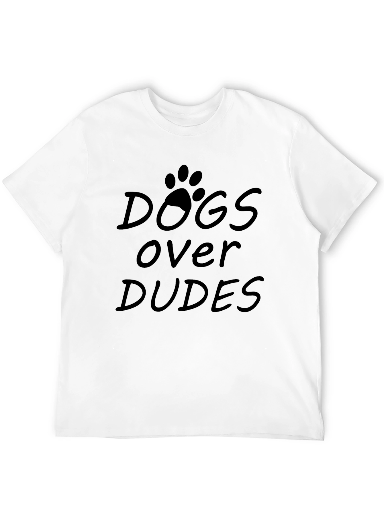 Dogs Over Dudes T-Shirt - Black Casual Style