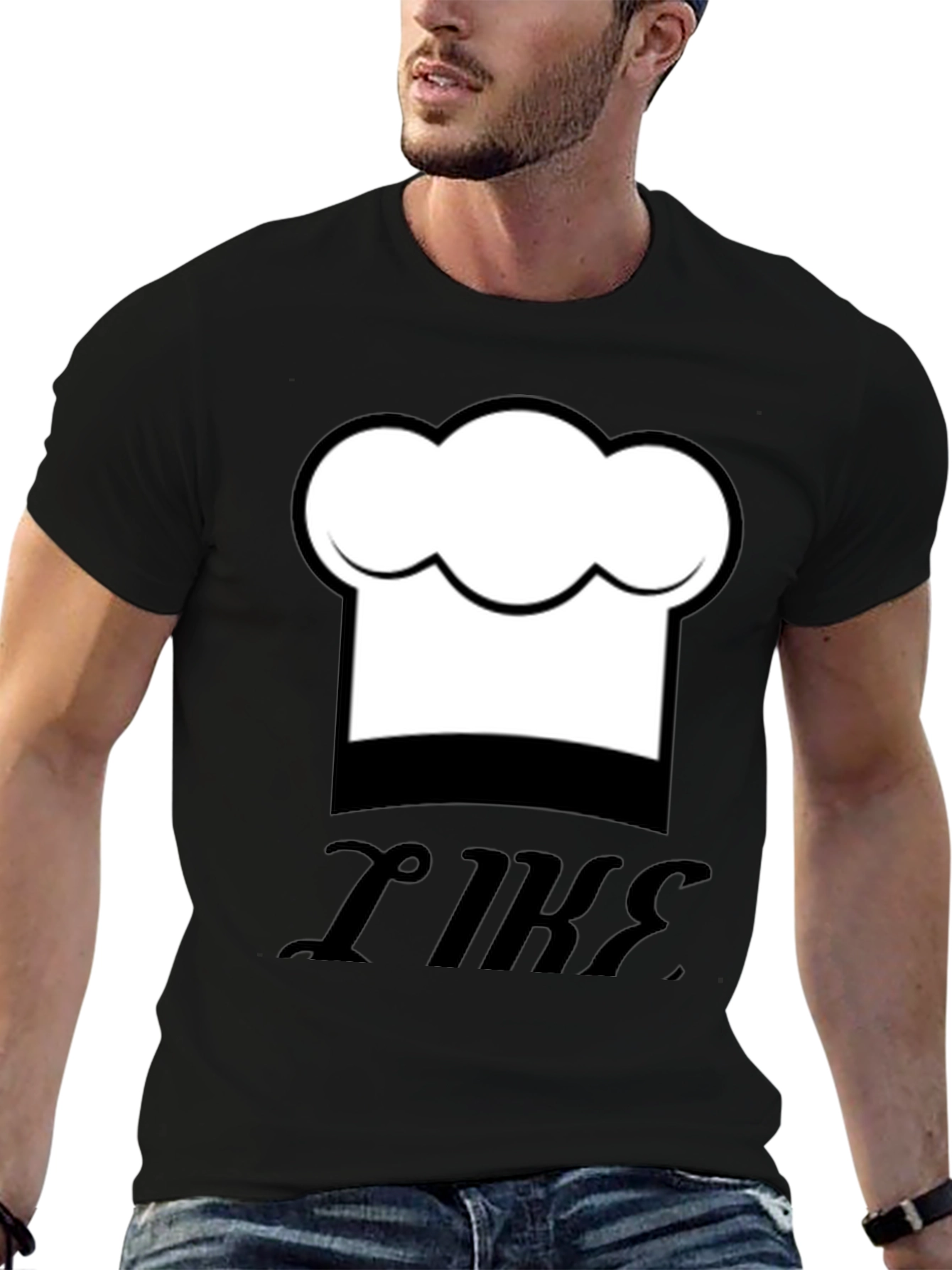 Chef Hat Graphic Black T-Shirt - Funny Cooking Tee