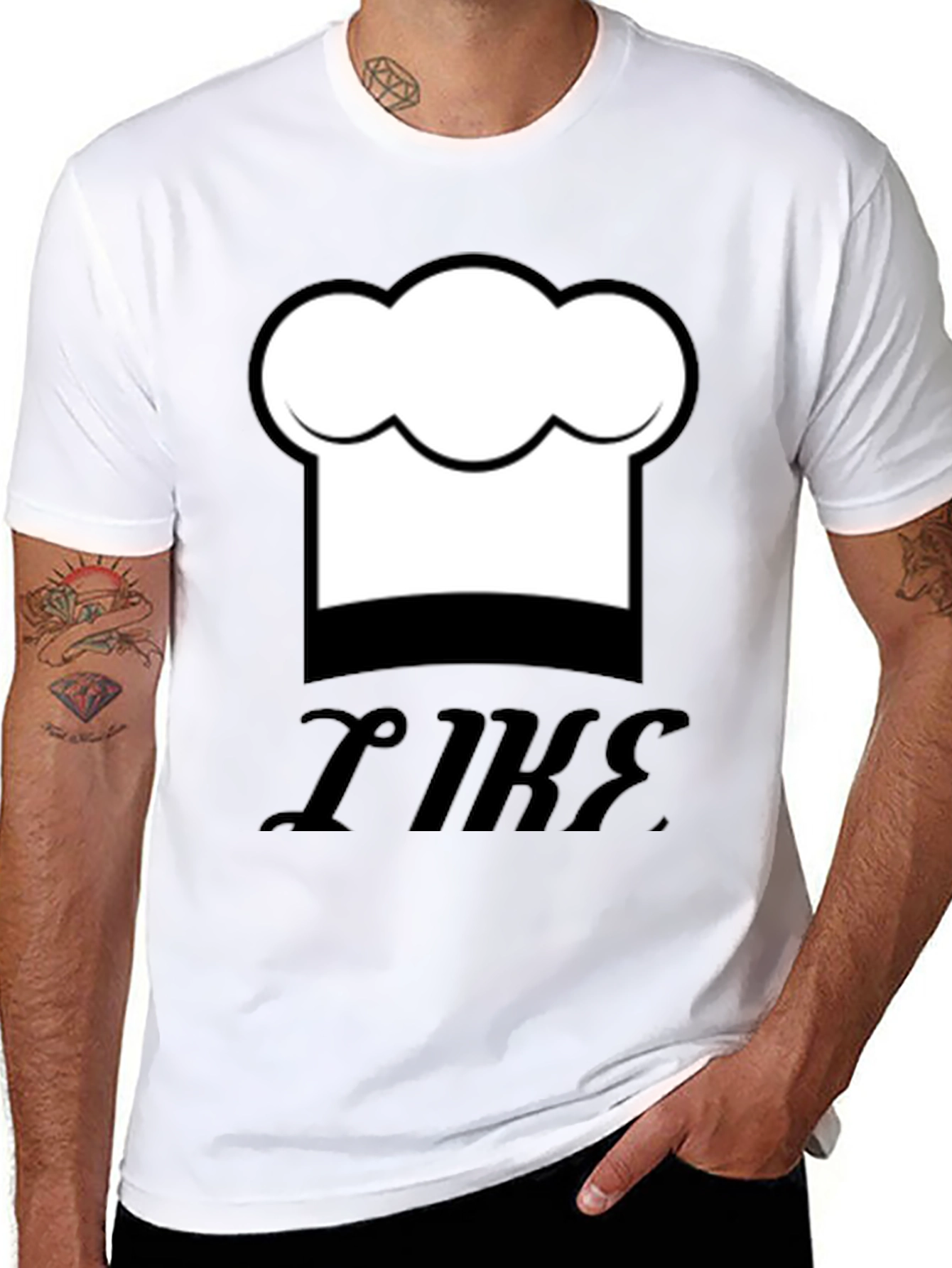 Chef Hat Graphic Black T-Shirt - Funny Cooking Tee